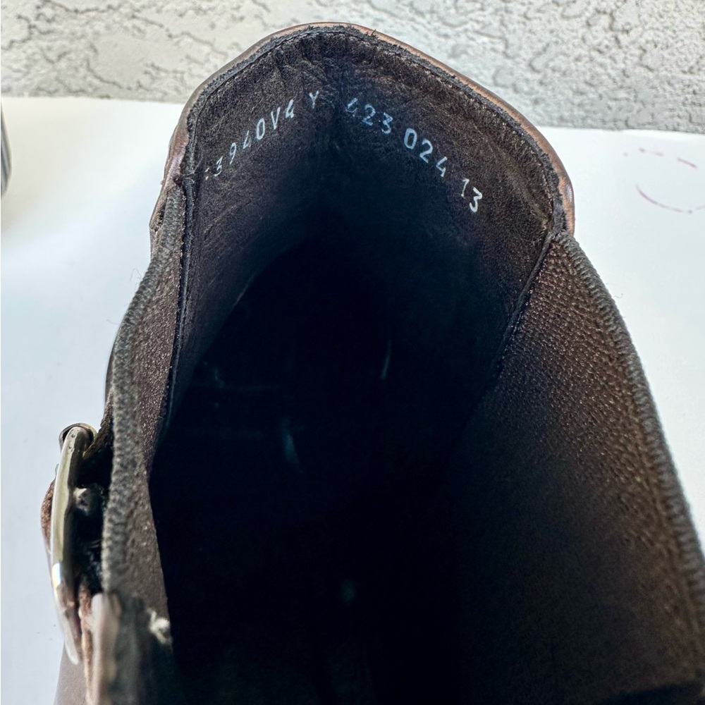 John Varvatos Collection Men's Lewis Buckle Steel Gray Leather Chelsea Boots 13 - Picture 7 of 7